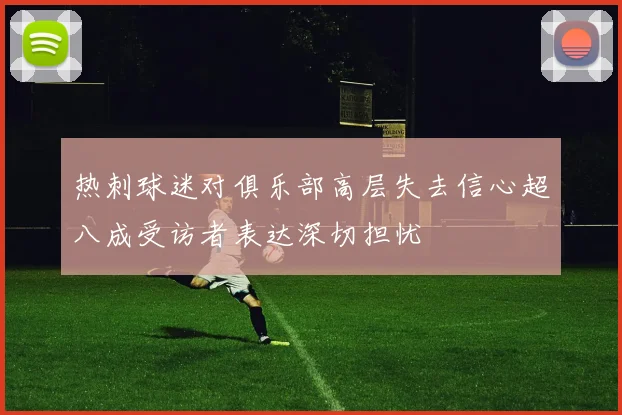 热刺球迷对俱乐部高层失去信心超八成受访者表达深切担忧